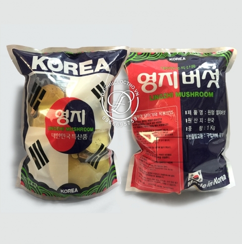 Nấm Linh Chi túi xanh lam cờ Hàn Quốc