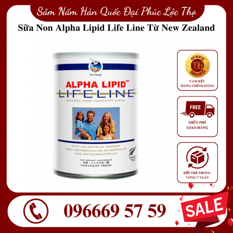 Sữa non Alpha Lipid Life Line Từ New Zealand ( hàng chính hãng kèm hóa đơn đỏ từ công ty )

